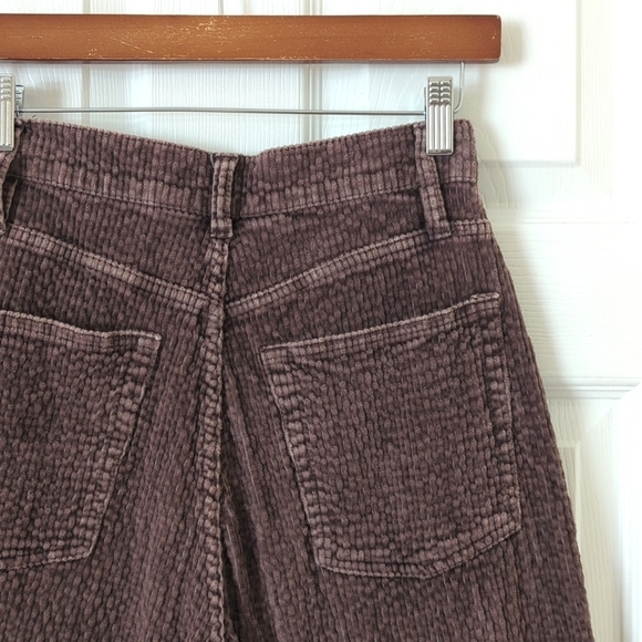 BDG Urban Outfitters Bubble Corduroy High Rise Baggy Tapered Leg Pants Brown 26 - Picture 13 of 15